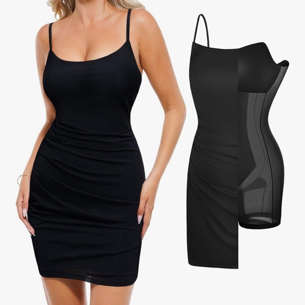 Popilush Black Dress with Built in Shapewear Medium